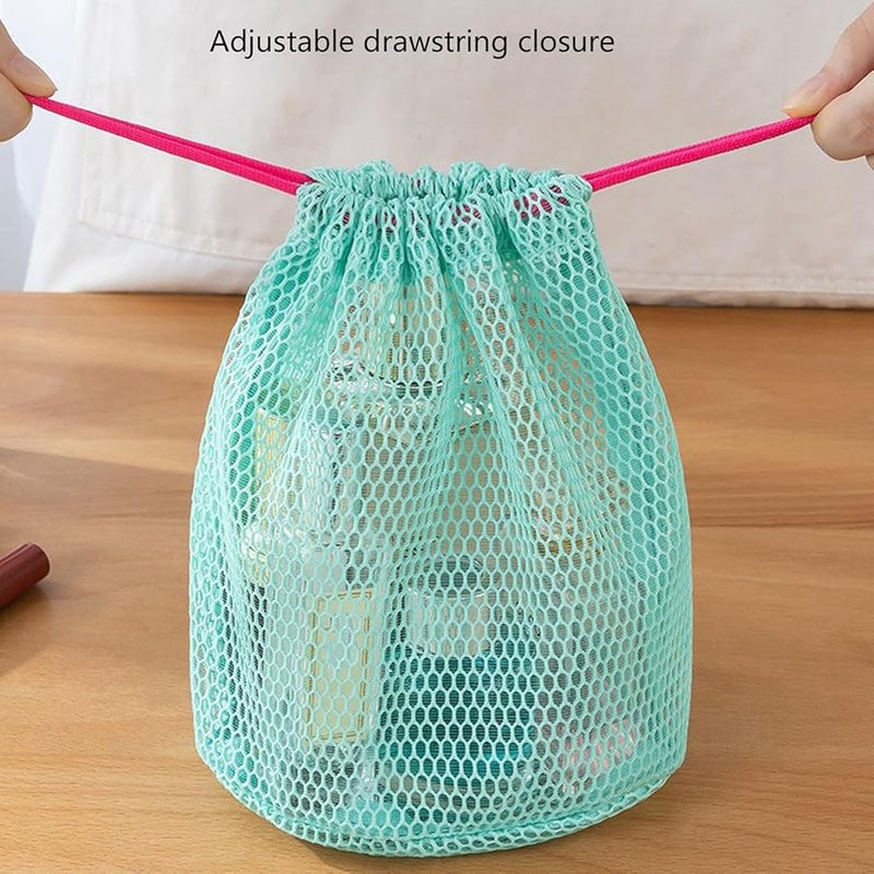 Large Capacity Mesh Swim Bag Adjustable Drawstring Toiletry Organizer Travel Pool Beach - Image 5